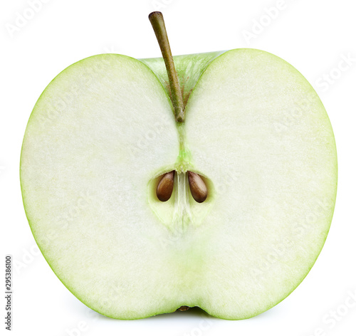 Fotografía Half green apple isolated on white background