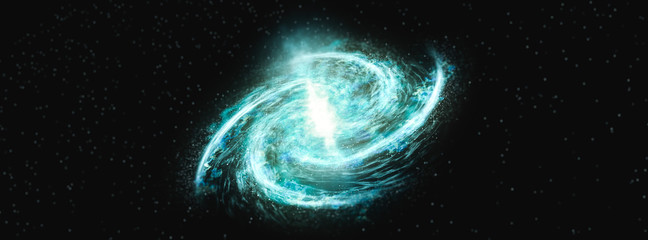 Wall Mural - milky way galaxy. concept of interplanetary travel. panorama, web banner size.