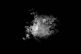 Fototapeta Niebo - Textured Smoke,Abstract black,isolated on black background