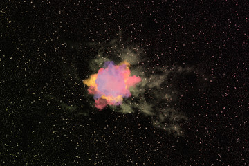 Wall Mural - explosion in galaxy abstract background.