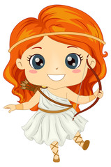 Poster - Kid Girl Greek Goddess Artemis Costume