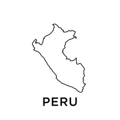Wall Mural - Peru map vector design template