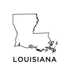 Wall Mural - Louisiana map vector design template