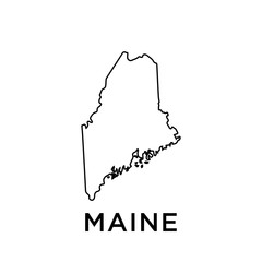Wall Mural - Maine map vector design template
