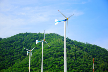 wind turbines in the field