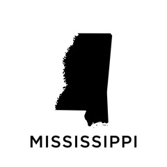Wall Mural - Mississippi map vector design template