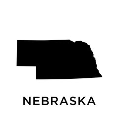Wall Mural - Nebraska map vector design template