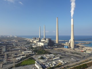 Aerial views of the Israel Electric Power Plant