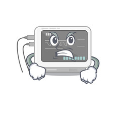 Poster - Angry ecg machine isolated in the character