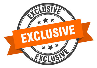 Wall Mural - exclusive label. exclusive orange band sign. exclusive