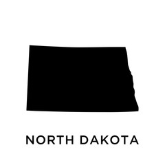 Wall Mural - North Dakota map vector design template