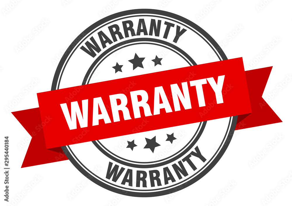 warranty label. warranty red band sign. warranty - obrazy, fototapety, plakaty 