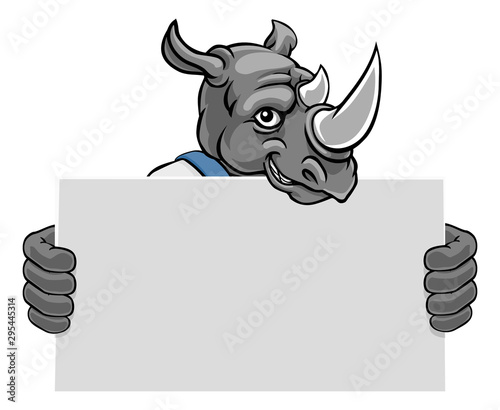 A rhino animal construction...