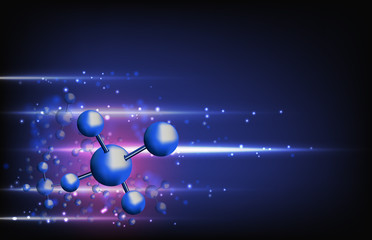  abstract background technology of group molecules , Vector illustration