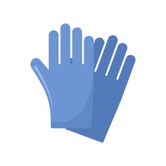 Rubber gloves icon. Flat illustration of rubber gloves vector icon for web design