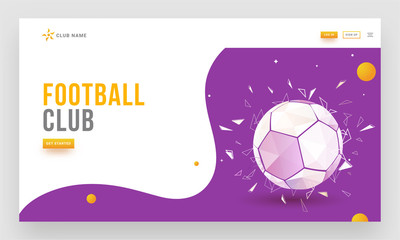 Sticker - Responsive landing web template or landing page design for Football club.