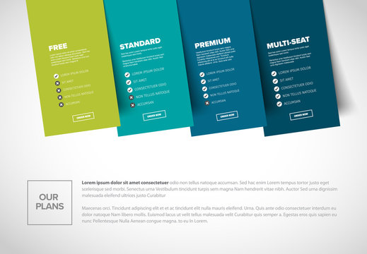 Product service subscription plans template