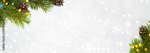 Cuadros en Lienzo Beautiful Wide Angle Christmas Background