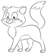Niedliche gehende Katze - Vektor-Illustration