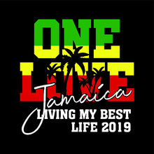 One Love Jamaica Best Live Design - VECTOR