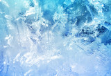 Fototapeta Desenie - Pattern of transparent shiny ice.
