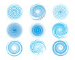 Design elements spiral motion twisted swirl set