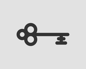 Wall Mural - Key icon vector. Keys symbol flat design.