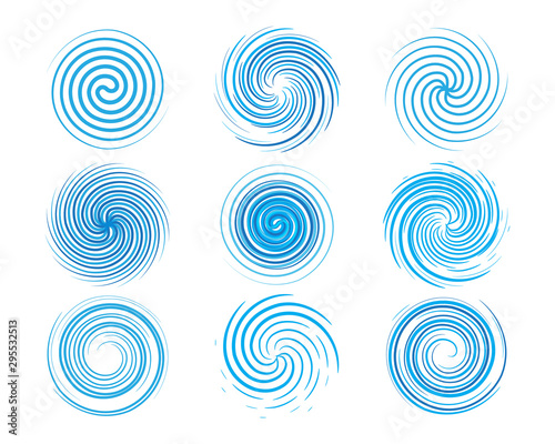 Fotomural Design elements spiral motion twisted swirl set