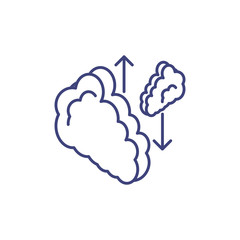 Sticker - clouds shape in white background