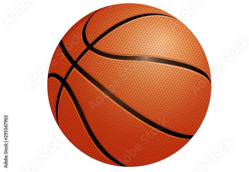 Cuadros en Lienzo basketball isolated on white background