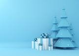 Fototapeta Panele - Display background for product presentation, Christmas tree