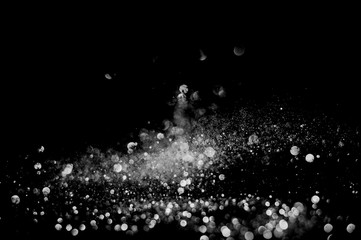 Wall Mural - glitter lights grunge black and white background for graphic design resources.