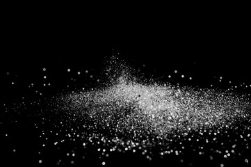 Wall Mural - glitter lights grunge black and white background for graphic design resources.