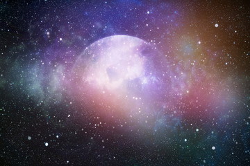 Wall Mural - blue dark night sky with many stars. milky way on the space background . milky way galaxy with stars