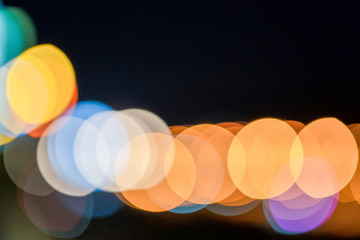 Aufkleber - Abstract bokeh night, blurred defocused light bokeh abstract background