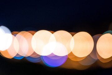 Aufkleber - Abstract bokeh night, blurred defocused light bokeh abstract background