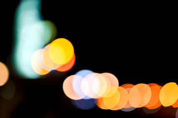 Aufkleber - Abstract bokeh night, blurred defocused light bokeh abstract background