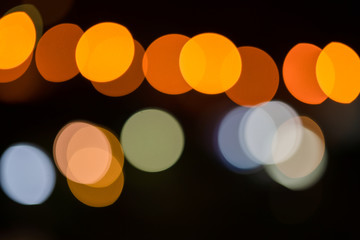 Aufkleber - Abstract bokeh night, blurred defocused light bokeh abstract background
