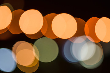 Aufkleber - Abstract bokeh night, blurred defocused light bokeh abstract background