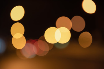 Aufkleber - Abstract bokeh night, blurred defocused light bokeh abstract background