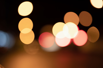 Aufkleber - Abstract bokeh night, blurred defocused light bokeh abstract background