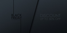 Black Friday Sale Banner for commerce, black friday shopping, sale promotion and advertising. Vector illustration.