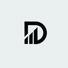 D Letter Financial Logo Vector Icon Free