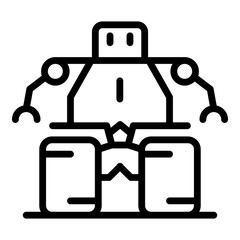 Canvas Print - Technology robot icon. Outline technology robot vector icon for web design isolated on white background