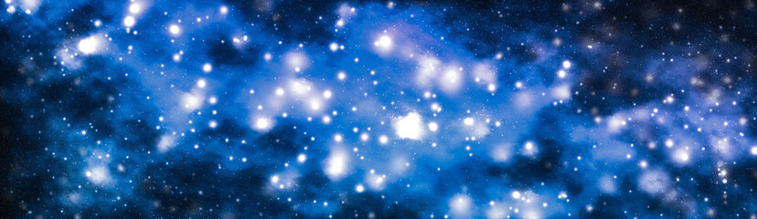 Wall Mural - stars, planet and galaxy in cosmos universe, space and time travel science background
