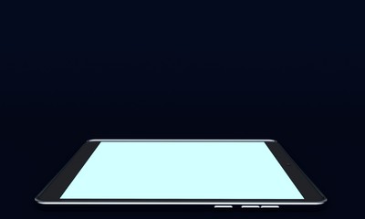 Poster - Tablet on a dark background. 3d rendering