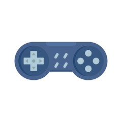 Wall Mural - Vintage gamepad icon. Flat illustration of vintage gamepad vector icon for web design