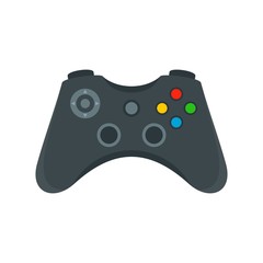 Canvas Print - Gamepad control icon. Flat illustration of gamepad control vector icon for web design