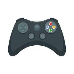 Poster - Entertainment gamepad icon. Flat illustration of entertainment gamepad vector icon for web design