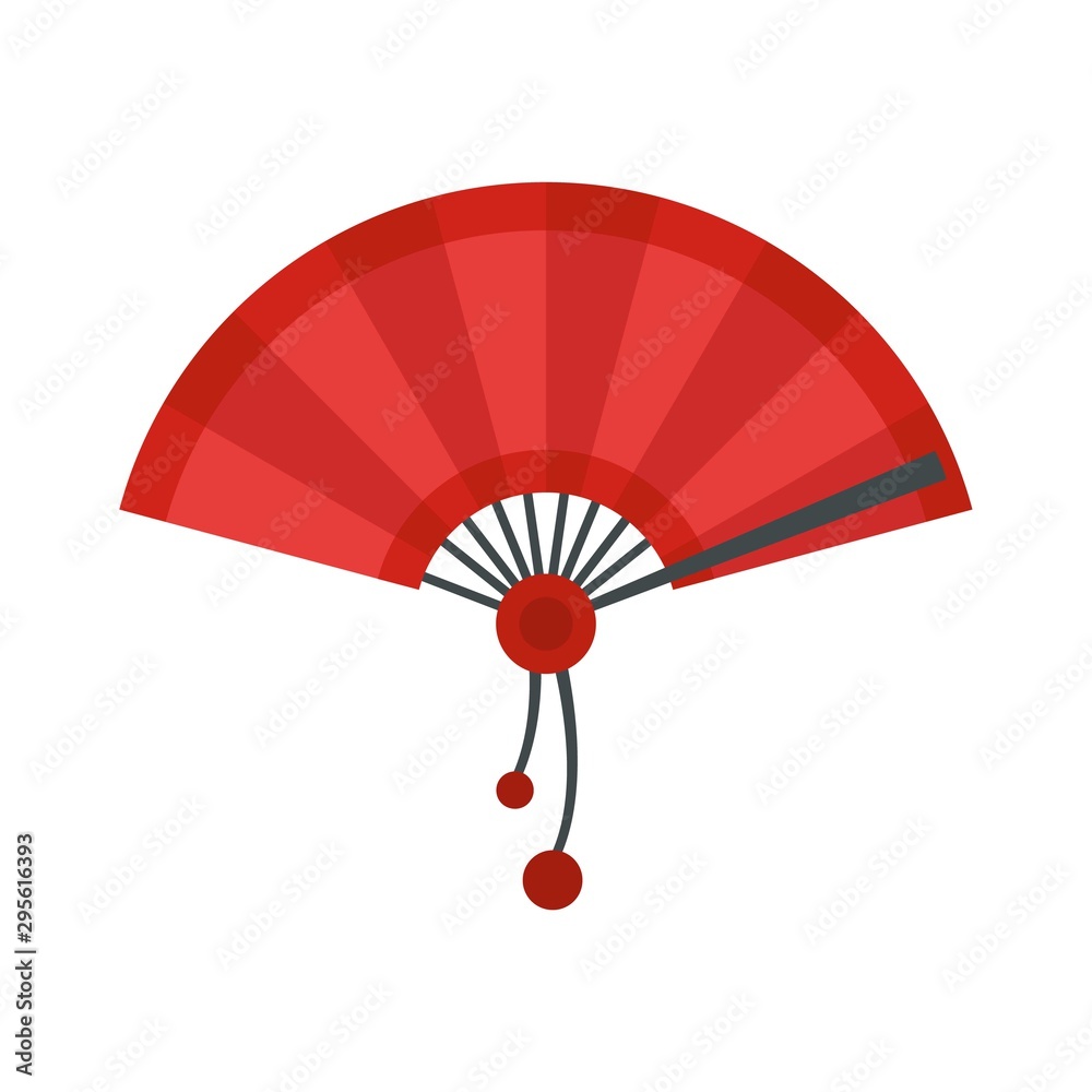 Japan hand fan icon. Flat illustration of japan hand fan vector icon for  web design Stock Vector | Adobe Stock, image size:1000x1000
